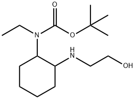 Ethyl-[2-(2-hydroxy-ethylaMino)-cyclohexyl]-carbaMic acid tert-butyl ester Struktur