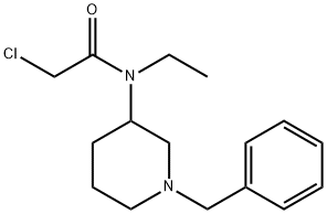 N-(1-Benzyl-piperidin-3-yl)-2-chloro-N-ethyl-acetaMide Struktur