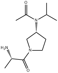 N-[(R)-1-((S)-2-AMino-propionyl)-pyrrolidin-3-yl]-N-isopropyl-acetaMide Struktur