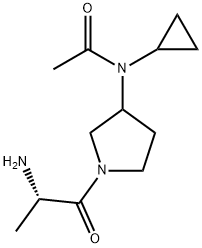 N-[1-((S)-2-AMino-propionyl)-pyrrolidin-3-yl]-N-cyclopropyl-acetaMide Struktur