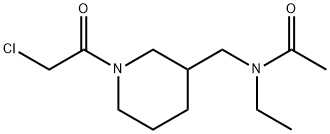 N-[1-(2-Chloro-acetyl)-piperidin-3-ylMethyl]-N-ethyl-acetaMide Struktur