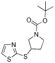 3-(Thiazol-2-ylsulfanyl)-pyrrolidine-1-carboxylic acid tert-butyl ester Struktur