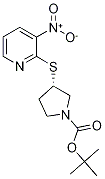 (S)-3-(3-Nitro-pyridin-2-ylsulfanyl
)-pyrrolidine-1-carboxylic acid ter
t-butyl ester Struktur