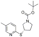 (S)-3-(5-Methyl-pyridin-2-ylsulfany
l)-pyrrolidine-1-carboxylic acid te
rt-butyl ester Struktur