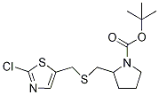 2-(2-Chloro-thiazol-5-ylMethylsulfa
nylMethyl)-pyrrolidine-1-carboxylic
acid tert-butyl ester Struktur