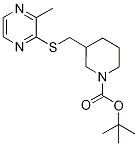 3-(3-Methyl-pyrazin-2-ylsulfanylMet
hyl)-piperidine-1-carboxylic acid t
ert-butyl ester Struktur