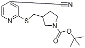 3-(4-Cyano-pyridin-2-ylsulfanylMeth
yl)-pyrrolidine-1-carboxylic acid t
ert-butyl ester Struktur