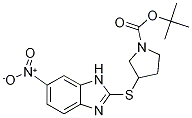 3-(6-Nitro-1H-benzoiMidazol-2-ylsul
fanyl)-pyrrolidine-1-carboxylic aci
d tert-butyl ester Struktur