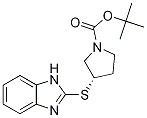 (S)-3-(1H-BenzoiMidazol-2-ylsulfany
l)-pyrrolidine-1-carboxylic acid te
rt-butyl ester Struktur