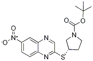 (S)-3-(6-Nitro-quinoxalin-2-ylsulfa
nyl)-pyrrolidine-1-carboxylic acid
tert-butyl ester Struktur