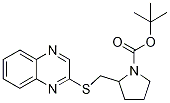 2-(Quinoxalin-2-ylsulfanylMethyl)-p
yrrolidine-1-carboxylic acid tert-b
utyl ester Struktur