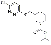 3-(6-Chloro-pyridazin-3-ylsulfanylM
ethyl)-piperidine-1-carboxylic acid
tert-butyl ester Struktur