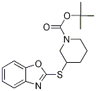 3-(Benzooxazol-2-ylsulfanyl)-piperi
dine-1-carboxylic acid tert-butyl e
ster Struktur