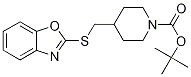 4-(Benzooxazol-2-ylsulfanylMethyl)-
piperidine-1-carboxylic acid tert-b
utyl ester Struktur