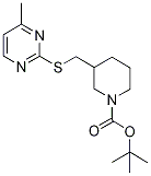 3-(4-Methyl-pyriMidin-2-ylsulfanylM
ethyl)-piperidine-1-carboxylic acid
tert-butyl ester Struktur