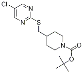 4-(5-Chloro-pyriMidin-2-ylsulfanylM
ethyl)-piperidine-1-carboxylic acid
tert-butyl ester Struktur