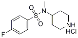 4-Fluoro-N-Methyl-N-piperidin-4-yl-benzenesulfonaMide hydro、chloride Struktur