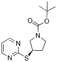 (R)-3-(PyriMidin-2-ylsulfanyl)-pyrr
olidine-1-carboxylic acid tert-buty
l ester Struktur