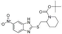 2-(6-Nitro-1H-benzoiMidazol-2-ylsul
fanylMethyl)-piperidine-1-carboxyli
c acid tert-butyl ester Struktur