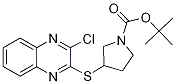 3-(3-Chloro-quinoxalin-2-ylsulfanyl
)-pyrrolidine-1-carboxylic acid ter
t-butyl ester Struktur