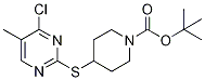 4-(4-Chloro-5-Methyl-pyriMidin-2-yl
sulfanyl)-piperidine-1-carboxylic a
cid tert-butyl ester Struktur