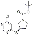 (R)-3-(6-Chloro-pyriMidin-4-ylsulfa
nyl)-pyrrolidine-1-carboxylic acid
tert-butyl ester Struktur