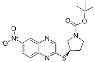 (R)-3-(6-Nitro-quinoxalin-2-ylsulfa
nyl)-pyrrolidine-1-carboxylic acid
tert-butyl ester Struktur