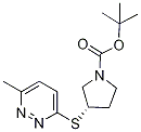 (S)-3-(6-Methyl-pyridazin-3-ylsulfa
nyl)-pyrrolidine-1-carboxylic acid
tert-butyl ester Struktur