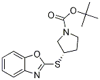 (S)-3-(Benzooxazol-2-ylsulfanyl)-py
rrolidine-1-carboxylic acid tert-bu
tyl ester Struktur