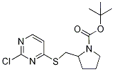 2-(2-Chloro-pyriMidin-4-ylsulfanylM
ethyl)-pyrrolidine-1-carboxylic aci
d tert-butyl ester Struktur