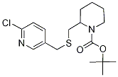 2-(6-Chloro-pyridin-3-ylMethylsulfa
nylMethyl)-piperidine-1-carboxylic
acid tert-butyl ester Struktur