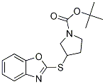 3-(Benzooxazol-2-ylsulfanyl)-pyrrol
idine-1-carboxylic acid tert-butyl
ester Struktur