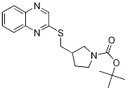 3-(Quinoxalin-2-ylsulfanylMethyl)-p
yrrolidine-1-carboxylic acid tert-b
utyl ester Struktur