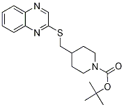 4-(Quinoxalin-2-ylsulfanylMethyl)-p
iperidine-1-carboxylic acid tert-bu
tyl ester Struktur