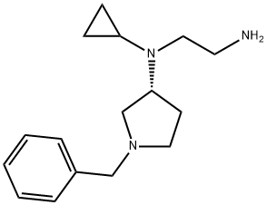 N*1*-((R)-1-Benzyl-pyrrolidin-3-yl)-N*1*-cyclopropyl-ethane-1,2-diaMine Struktur