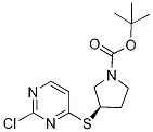 (R)-3-(2-Chloro-pyriMidin-4-ylsulfa
nyl)-pyrrolidine-1-carboxylic acid
tert-butyl ester Struktur