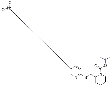 2-(5-Nitro-pyridin-2-ylsulfanylMeth
yl)-piperidine-1-carboxylic acid te
rt-butyl ester Struktur