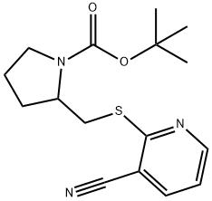 2-(3-Cyano-pyridin-2-ylsulfanylMeth
yl)-pyrrolidine-1-carboxylic acid t
ert-butyl ester Struktur