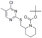 2-(4-Chloro-5-Methyl-pyriMidin-2-yl
sulfanylMethyl)-piperidine-1-carbox
ylic acid tert-butyl ester Struktur