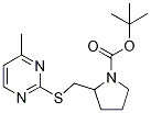 2-(4-Methyl-pyriMidin-2-ylsulfanylM
ethyl)-pyrrolidine-1-carboxylic aci
d tert-butyl ester Struktur