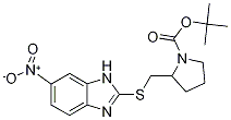 2-(6-Nitro-1H-benzoiMidazol-2-ylsul
fanylMethyl)-pyrrolidine-1-carboxyl
ic acid tert-butyl ester Struktur