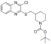 3-(3-Chloro-quinoxalin-2-ylsulfanyl
Methyl)-piperidine-1-carboxylic aci
d tert-butyl ester Struktur