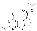 3-(6-Chloro-2-Methylsulfanyl-pyriMi
din-4-ylsulfanyl)-pyrrolidine-1-car
boxylic acid tert-butyl ester Struktur