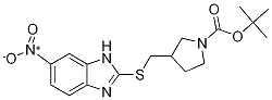 3-(6-Nitro-1H-benzoiMidazol-2-ylsul
fanylMethyl)-pyrrolidine-1-carboxyl
ic acid tert-butyl ester Struktur