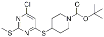 4-(6-Chloro-2-Methylsulfanyl-pyriMi
din-4-ylsulfanyl)-piperidine-1-carb
oxylic acid tert-butyl ester Struktur