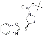 (R)-3-(Benzooxazol-2-ylsulfanyl)-py
rrolidine-1-carboxylic acid tert-bu
tyl ester Struktur