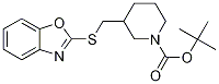 3-(Benzooxazol-2-ylsulfanylMethyl)-
piperidine-1-carboxylic acid tert-b
utyl ester Struktur