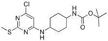 v[4-(6-Chloro-2-Methylsulfanyl-pyriMidin-4-ylaMino)-cyclohexyl]-carbaMic acid tert-butyl ester Struktur