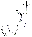 (S)-3-(Thiazol-2-ylsulfanyl)-pyrrolidine-1-carboxylic acid tert-butyl ester Struktur