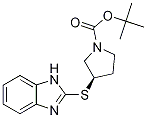 (R)-3-(1H-BenzoiMidazol-2-ylsulfany
l)-pyrrolidine-1-carboxylic acid te
rt-butyl ester Struktur